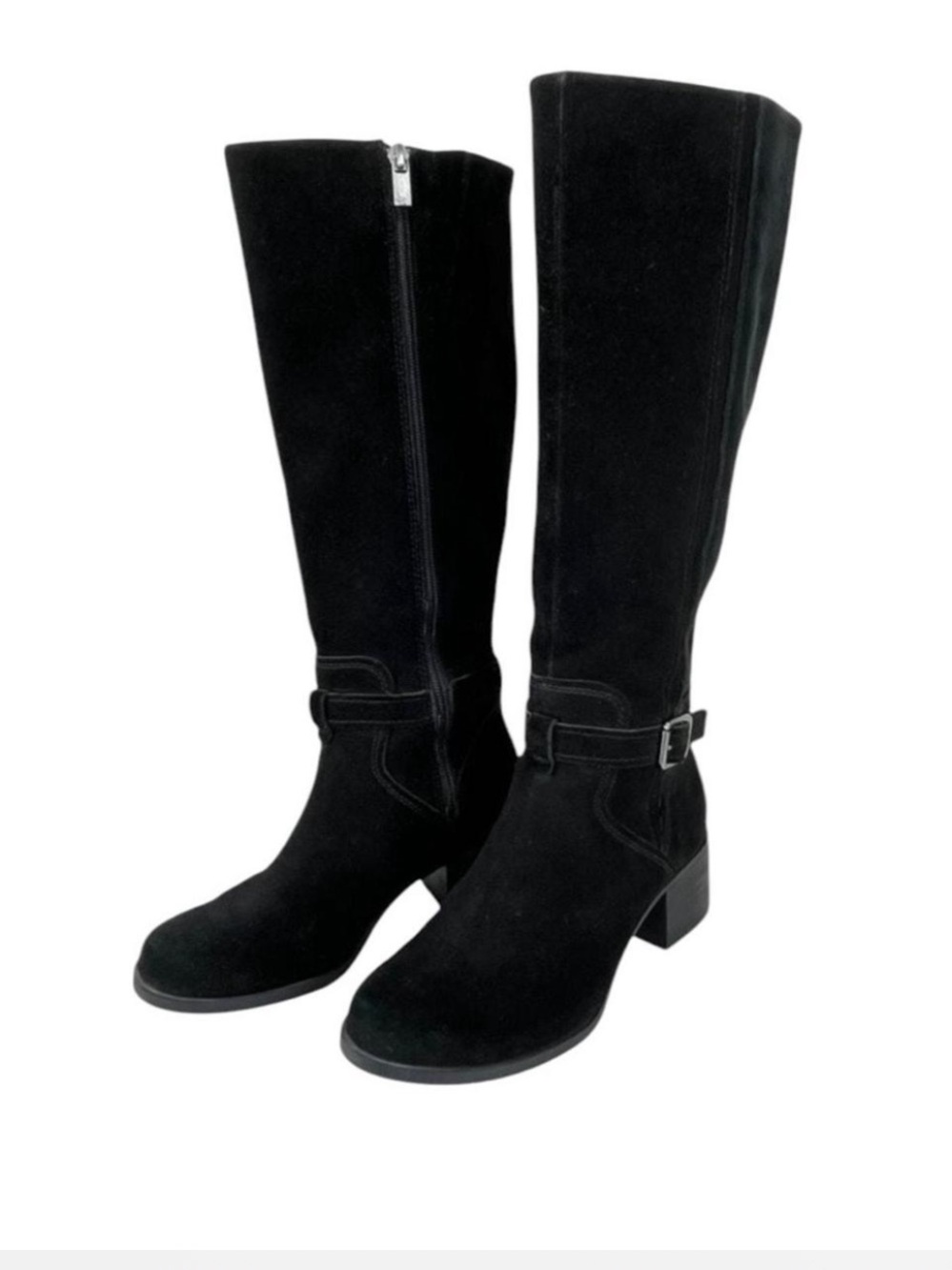 Koolaburra by Ugg Madeley size 10 Black Suede Knee Boots with Ankle Strap